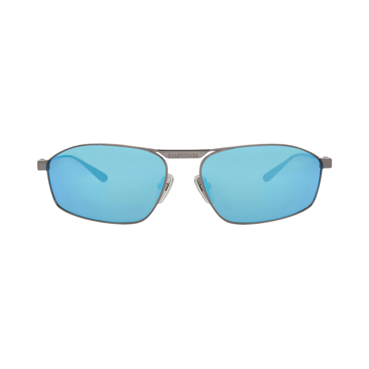 Balenciaga Aviator-Frame Metal Sunglasses — Silver