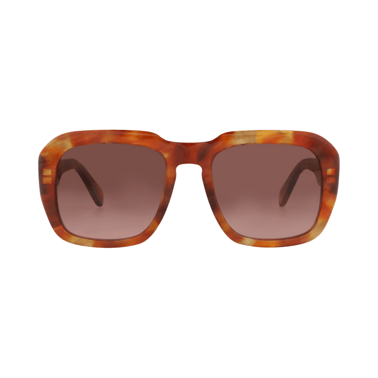 Chloé Square-Frame Recycled Acetate Sunglasses — Brown