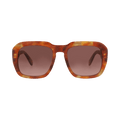 Chloé Square-Frame Recycled Acetate Sunglasses — Brown