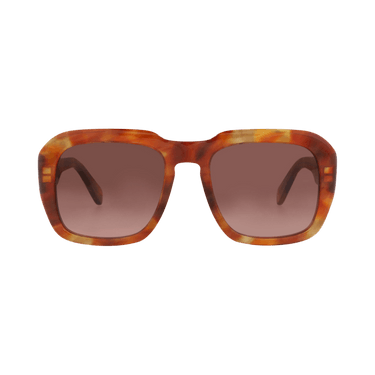 Chloé Square-Frame Recycled Acetate Sunglasses — Brown