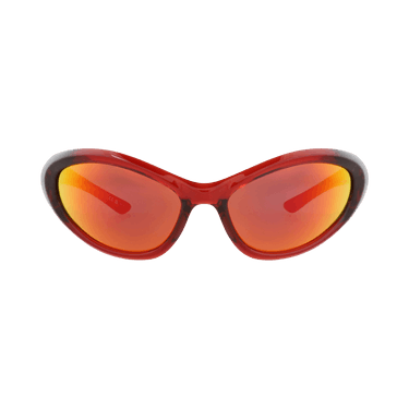 Balenciaga Shield-Frame Bio-Injection Sunglasses — Red