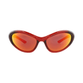 Balenciaga Shield-Frame Bio-Injection Sunglasses — Red