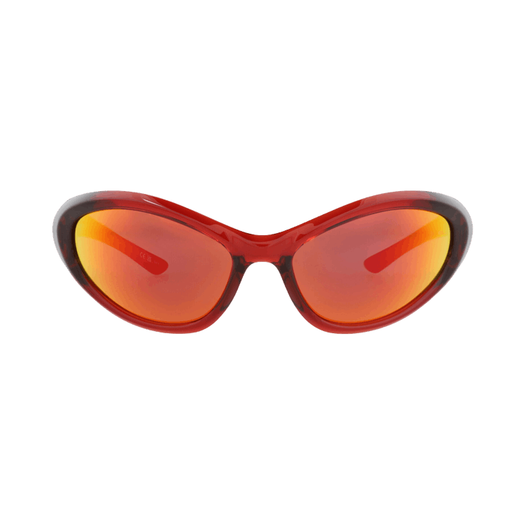 Balenciaga Shield-Frame Bio-Injection Sunglasses — Red