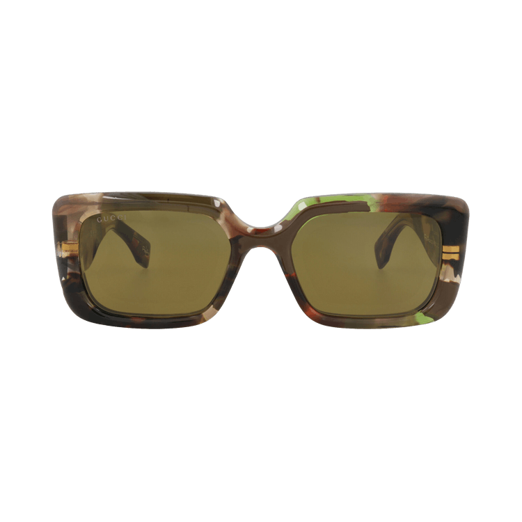 Gucci Square-Frame Recycled Acetate Sunglasses — Green