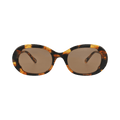 Chloé Round-Frame Recycled Acetate Sunglasses — Brown