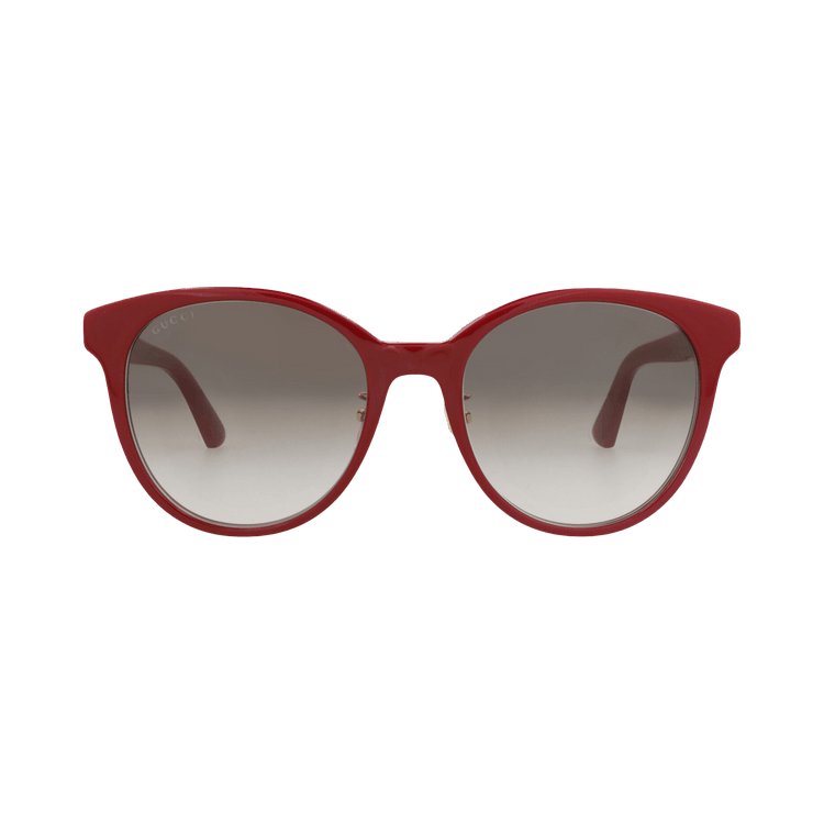 Gucci Round-Frame Acetate Sunglasses — Red