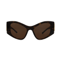 Balenciaga Cat Eye-Frame Recycled Acetate Sunglasses — Brown