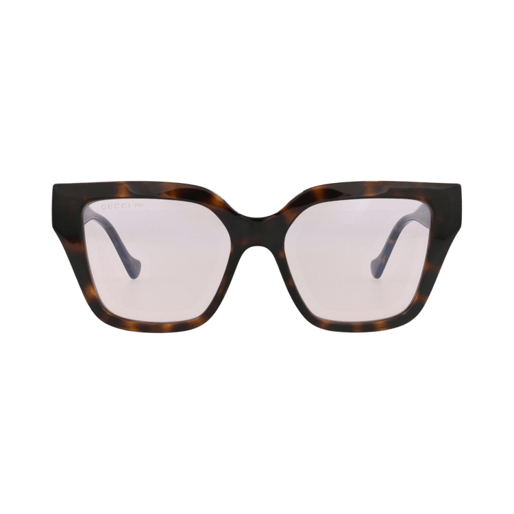 Gucci Square-Frame Injection Sunglasses — Brown