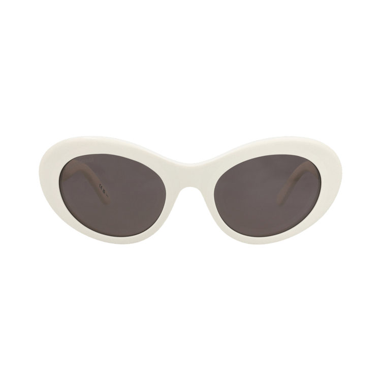 Balenciaga Round-Frame Recycled Acetate Sunglasses — White