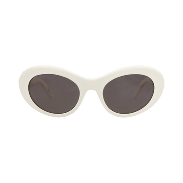 Balenciaga Round-Frame Recycled Acetate Sunglasses — White