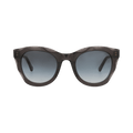 Chloé Round-Frame Recycled Acetate Sunglasses — Grey