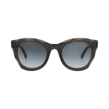 Chloé Round-Frame Recycled Acetate Sunglasses — Grey