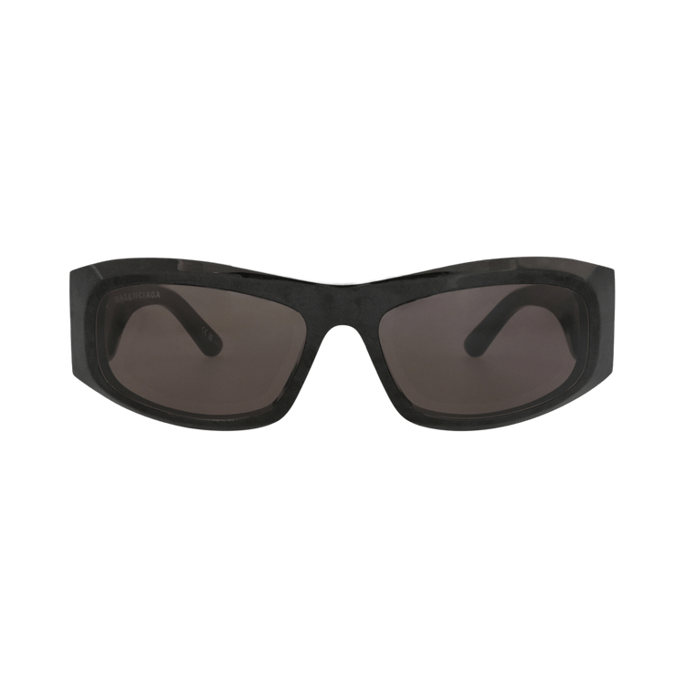 Balenciaga Square-Frame Recycled Acetate Sunglasses — Black