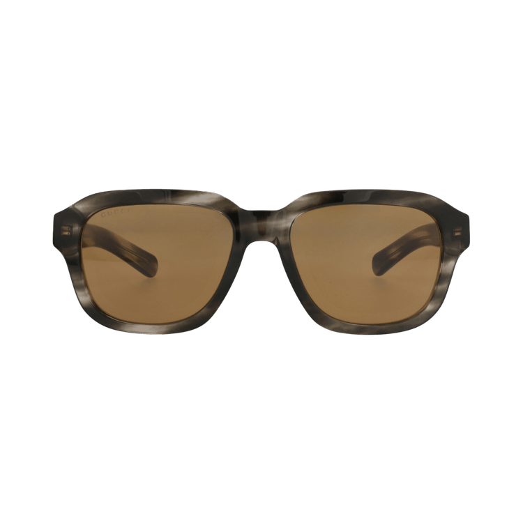 Gucci Square-Frame Recycled Acetate Sunglasses — Brown