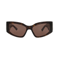 Balenciaga Cat Eye-Frame Recycled Acetate Sunglasses — Brown