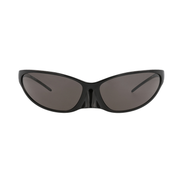 Balenciaga Shield-Frame Aluminum Sunglasses — Black
