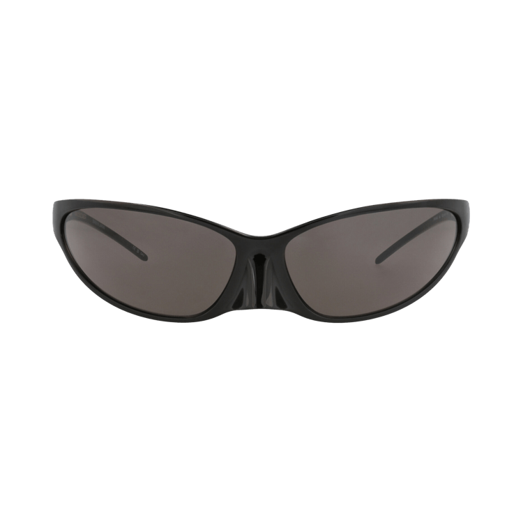 Balenciaga Shield-Frame Aluminum Sunglasses — Black