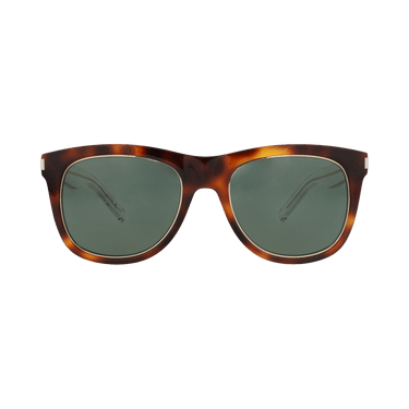 Saint Laurent Square-Frame Recycled Acetate Sunglasses — Brown