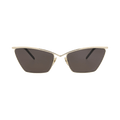 Saint Laurent Cat Eye-Frame Metal Sunglasses — Gold