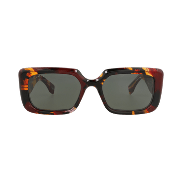 Gucci Square-Frame Recycled Acetate Sunglasses — Red