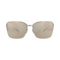 Balenciaga Square-Frame Metal Sunglasses — Silver