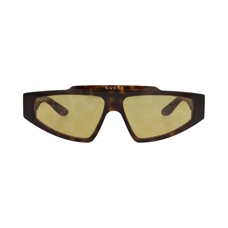 Gucci Square-Frame Recycled Acetate Sunglasses — Brown
