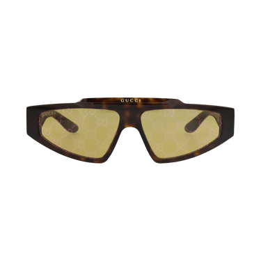 Gucci Square-Frame Recycled Acetate Sunglasses — Brown