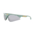 Gucci Shield-Frame Injection Sunglasses — Green