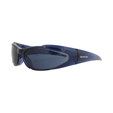 Balenciaga Shield-Frame Bio Injection Sunglasses — Blue