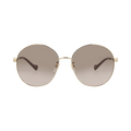 Gucci Round-Frame Metal Sunglasses — Gold