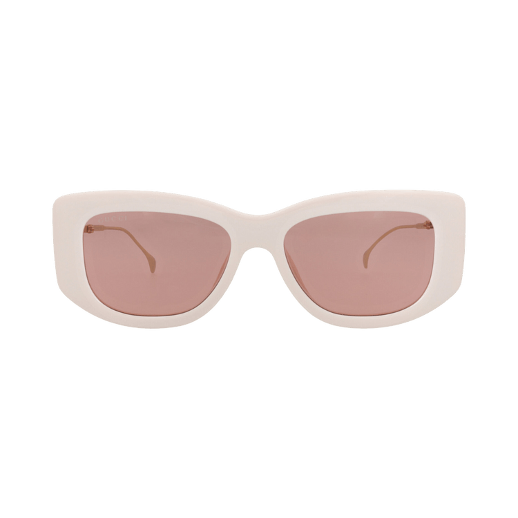 Gucci Square-Frame Injection Sunglasses — Cream