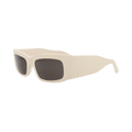 Balenciaga Square-Frame Recycled Acetate Sunglasses — Cream