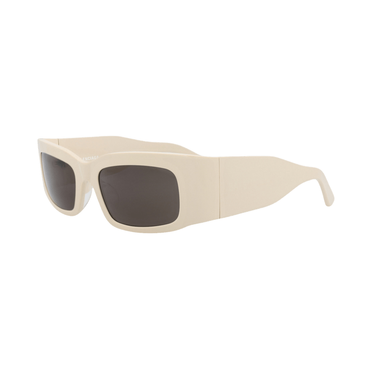 Balenciaga Square-Frame Recycled Acetate Sunglasses — Cream
