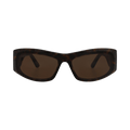 Balenciaga Square-Frame Recycled Acetate Sunglasses — Brown