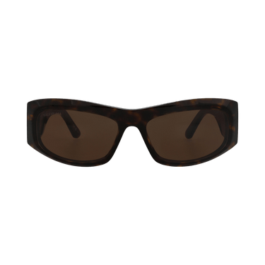 Balenciaga Square-Frame Recycled Acetate Sunglasses — Brown