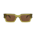 Saint Laurent Square-Frame Recycled Acetate Sunglasses — Green
