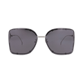 Gucci Square-Frame Metal Sunglasses — Silver