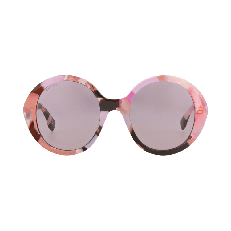 Gucci Round-Frame Recycled Acetate Sunglasses — Pink