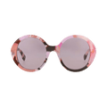Gucci Round-Frame Recycled Acetate Sunglasses — Pink