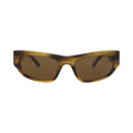 Balenciaga Square-Frame Recycled Acetate Sunglasses — Brown