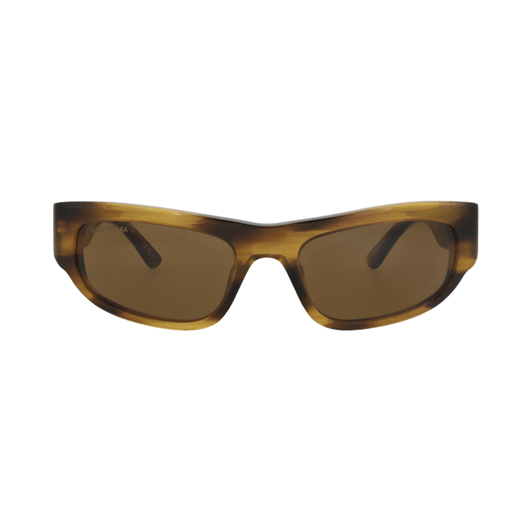 Balenciaga Square-Frame Recycled Acetate Sunglasses — Brown