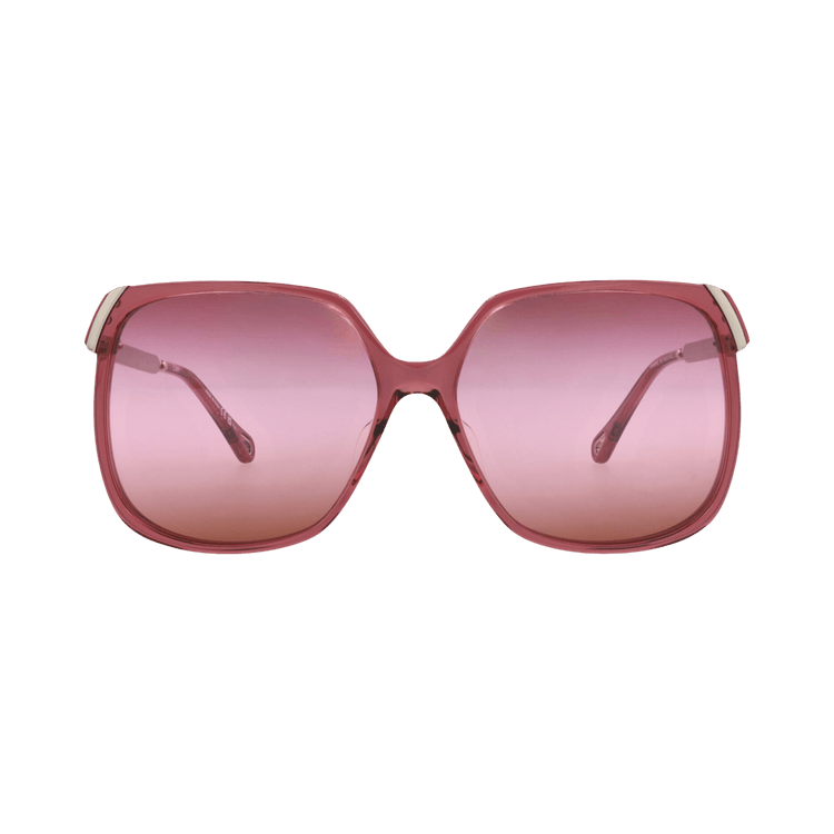 Chloé Square-Frame Recycled Acetate Sunglasses — Red
