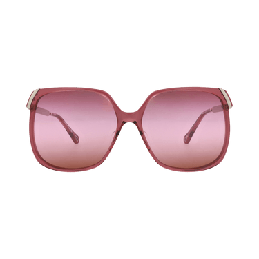 Chloé Square-Frame Recycled Acetate Sunglasses — Red
