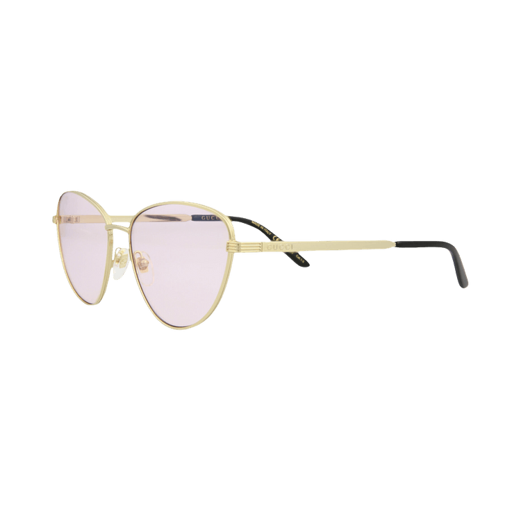 Gucci Cat Eye-Frame Metal Sunglasses — Gold
