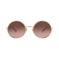 Chloé Round-Frame Metal Sunglasses — Gold