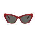 Saint Laurent Cat Eye-Frame Acetate Sunglasses — Red