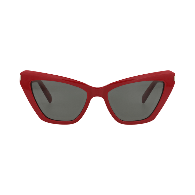 Saint Laurent Cat Eye-Frame Acetate Sunglasses — Red