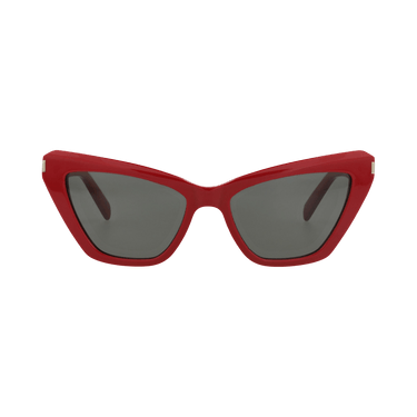 Saint Laurent Cat Eye-Frame Acetate Sunglasses — Red