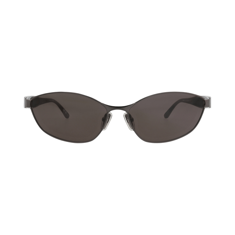 Balenciaga Cat Eye-Frame Metal Sunglasses — Grey