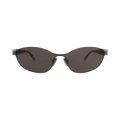 Balenciaga Cat Eye-Frame Metal Sunglasses — Grey